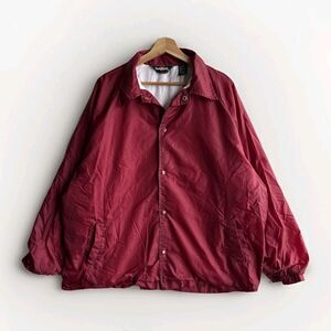 Vintage Young Bloods Maroon Snap Button Windbreaker Jacket Men’s XL Deftones 90s